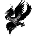 gay Phoenix strength tattoo design idea