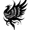 gay Phoenix strength tattoo design idea