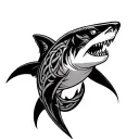 celtic shark tattoo design idea