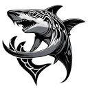 celtic shark tattoo design idea
