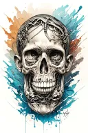 bio mechanical tattoo design idea