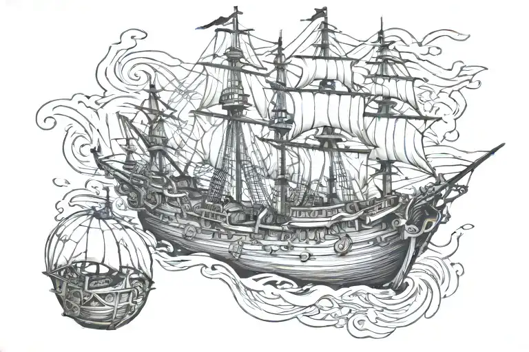 Pirate tattoo design idea