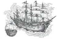 Pirate tattoo design idea