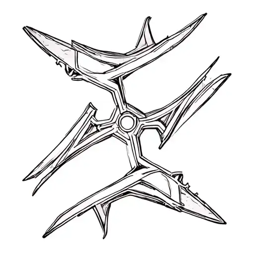 shurikens tattoo design idea