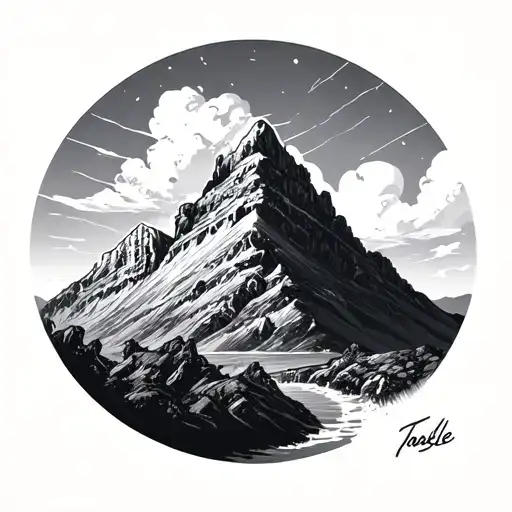 Table Mountain tattoo design idea