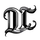 Cursive D C tattoo design idea