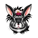 Japanese Rabbit tattoo design idea