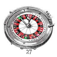 roulette wheel number 27 tattoo design idea