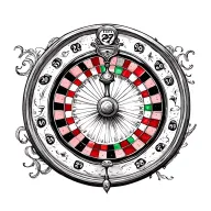 roulette wheel number 27 tattoo design idea