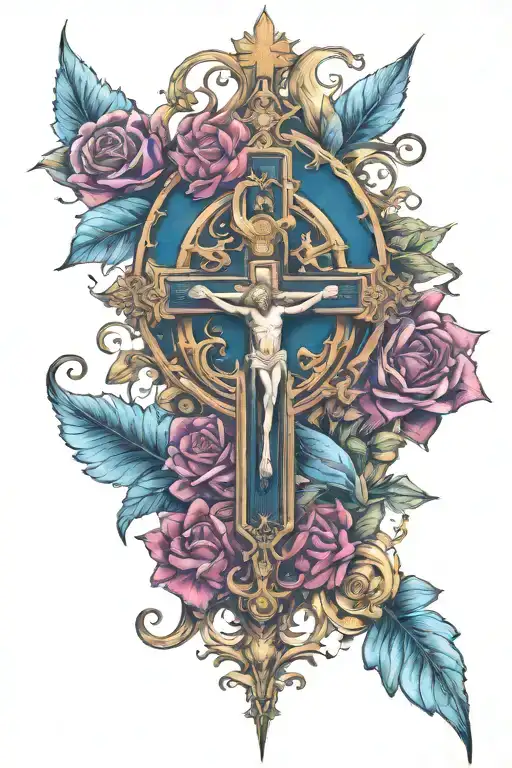 Catholic tattoo design idea