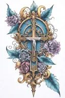 Catholic tattoo design idea