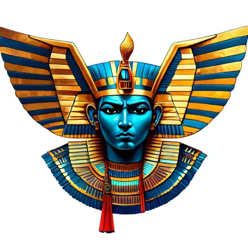 horus ra egyptian god tattoo design idea