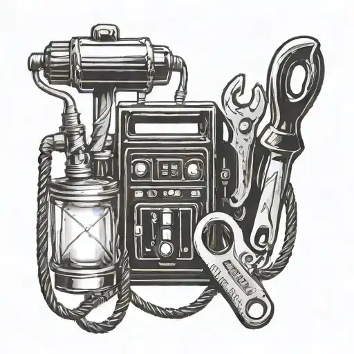 electrician tools tattoo design idea
