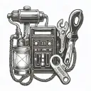 electrician tools tattoo design idea