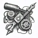 electrician tools tattoo design idea
