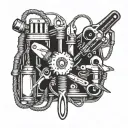 electrician tools tattoo design idea