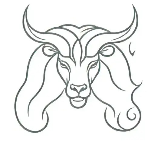 leo zodiac sign with Capricorn symbol tattoo design idea