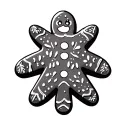 Gingerbread tattoo design idea