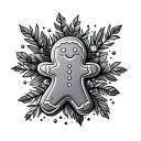 Gingerbread tattoo design idea