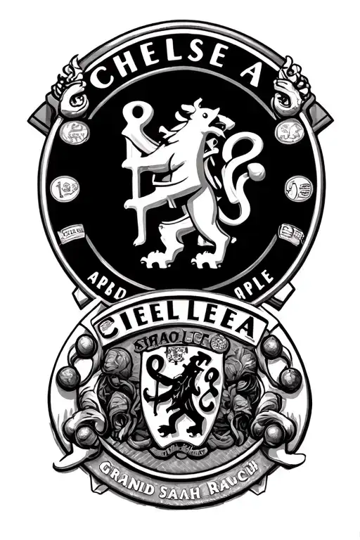 Incorporate the Chelsea logo in a unique way to honor your favorite sports team add sierra leone, 5th april grandma rach tattoo design idea