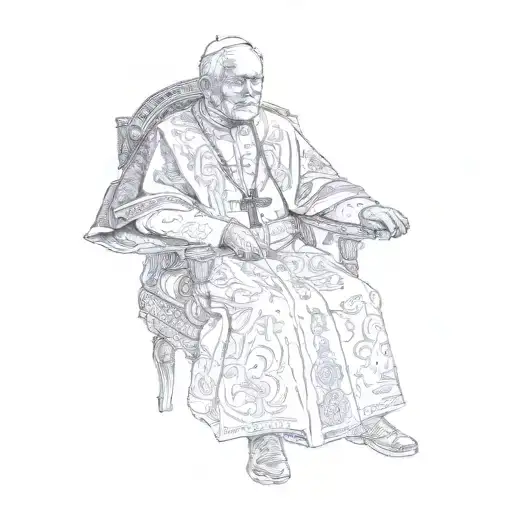 pope john paul ii tattoo design idea