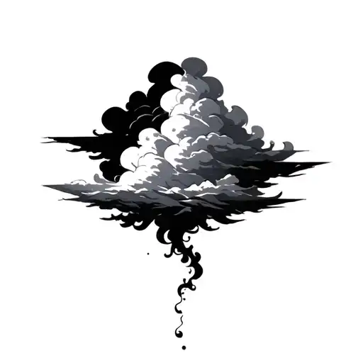 Filler Clouds and Smoke tattoo design idea