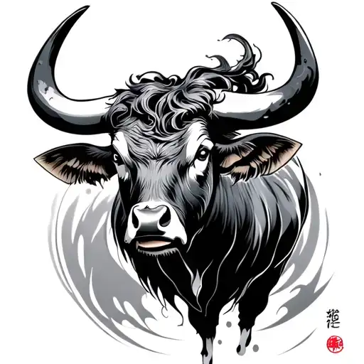 Japanese Ox tattoo design idea