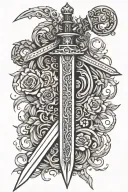 long sword tattoo design idea