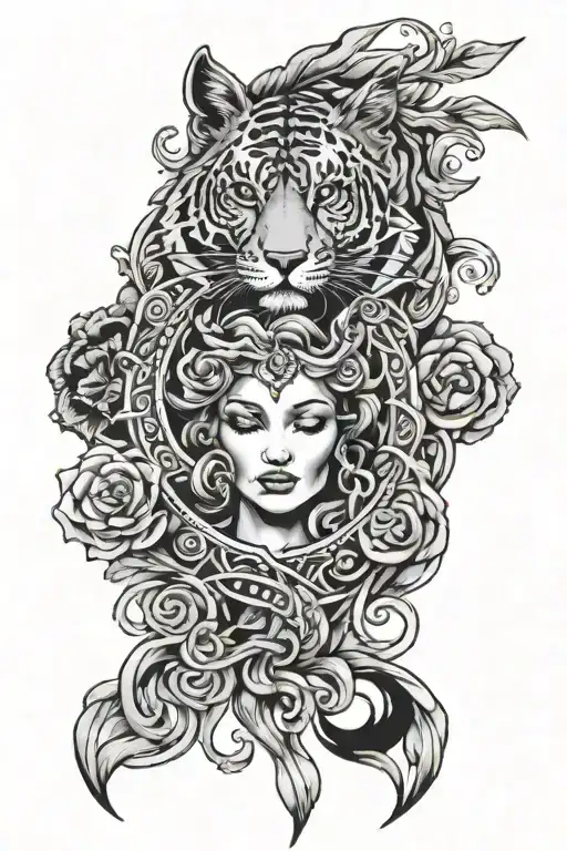 Strength Wisdom Charm Enigma tattoo design idea