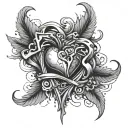Dangerous heart breaking tattoo design idea