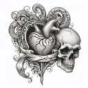 Dangerous heart breaking tattoo design idea