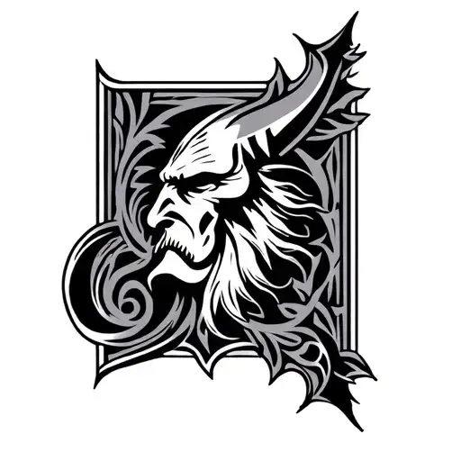 Viking Tribal tattoo design idea