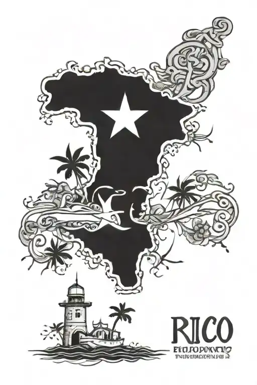 Puerto Rico tattoo design idea