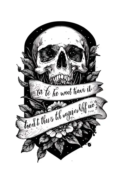 quote written tattoo design idea