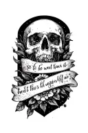quote written tattoo design idea