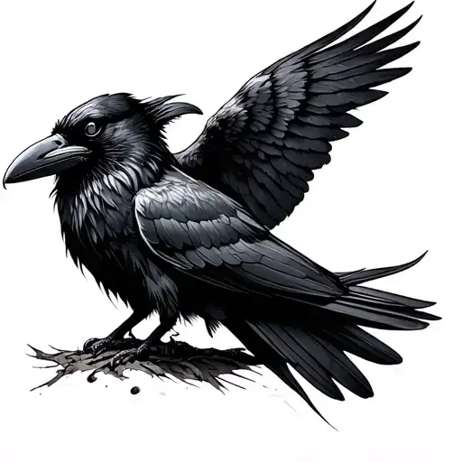 Odin's Ravens nordic hugin munin tattoo design idea