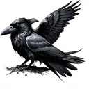 Odin's Ravens nordic hugin munin tattoo design idea