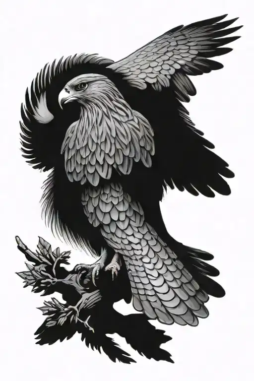 northern goshawk tattoo design idea