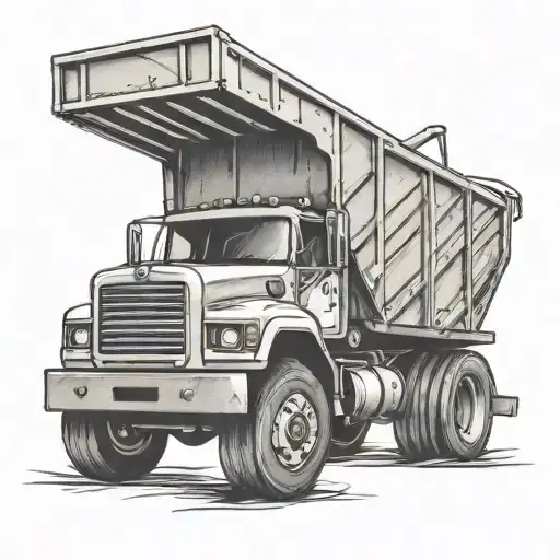 Dump Truck tattoo design idea