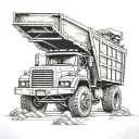 Dump Truck tattoo design idea