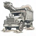 Dump Truck tattoo design idea