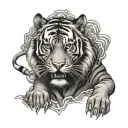 tiger chinese zodiac tattoo design idea