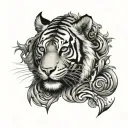 tiger chinese zodiac tattoo design idea