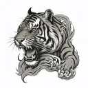 tiger chinese zodiac tattoo design idea