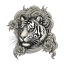 tiger chinese zodiac tattoo design idea