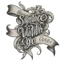 sentence 'And if you go, i wanna go with you' simple tattoo design idea