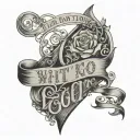 sentence 'And if you go, i wanna go with you' simple tattoo design idea