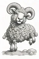 leave the 99 sheep tattoo design idea