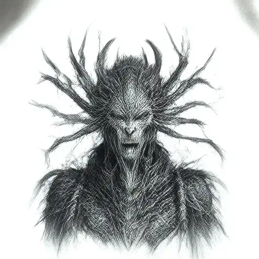 Daedric Prince Mephala Arachne Spooky tattoo design idea