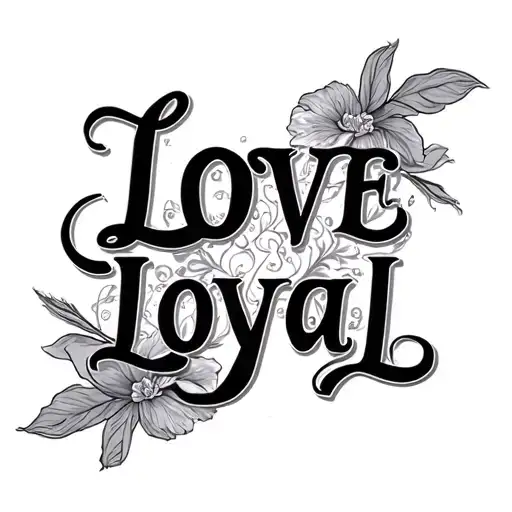 "Love Loyal" love Loyal tattoo design idea